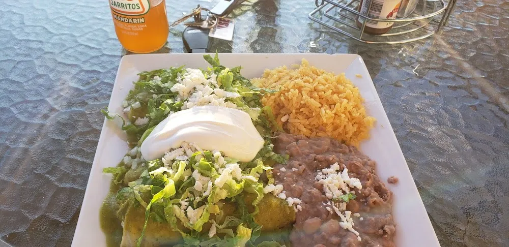 Chicken Enchiladas with Rice&Beans
